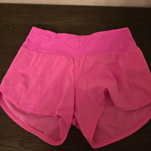 Pink Lululemon Size 4 Tall Running Short - Picture 1 of 4